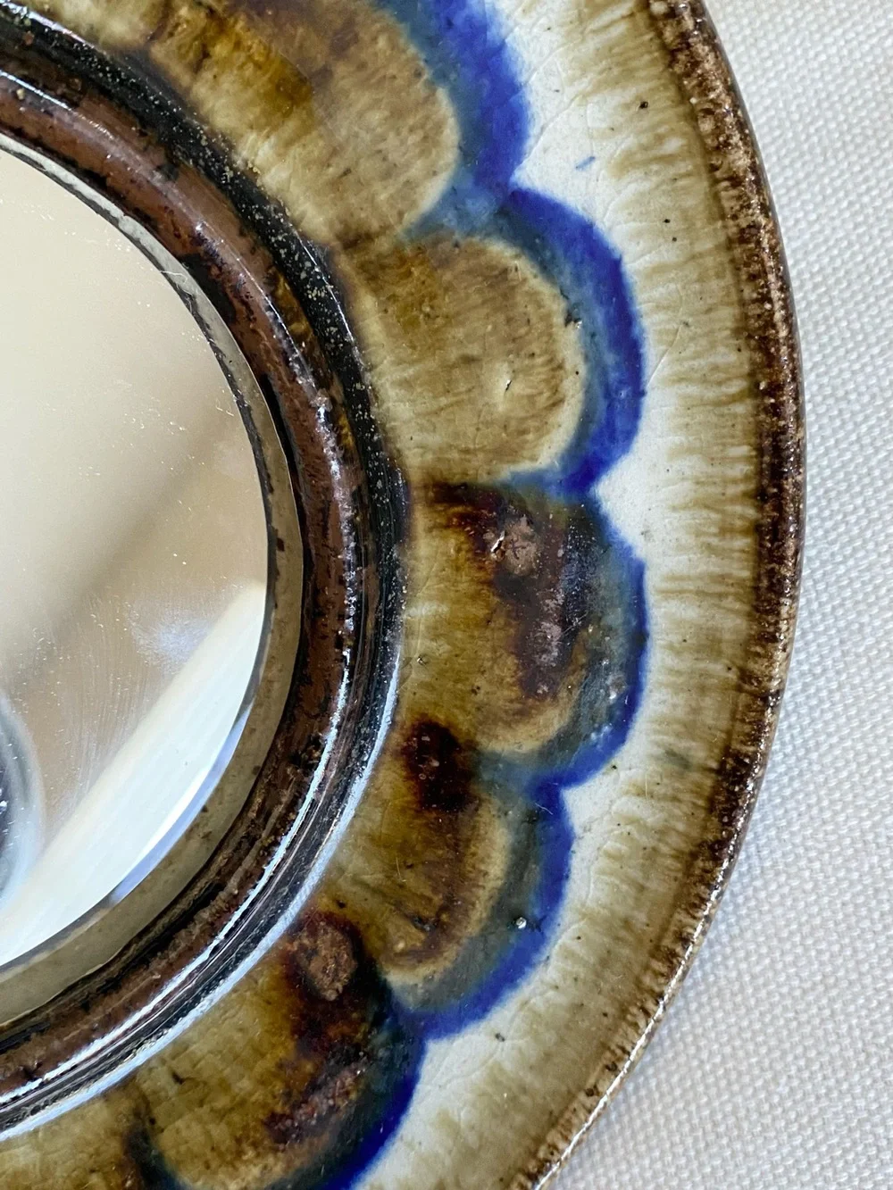 VTG Evangel Studio Pottery Wall Hanging Mirror Handmade Albuquerque New Mexico
